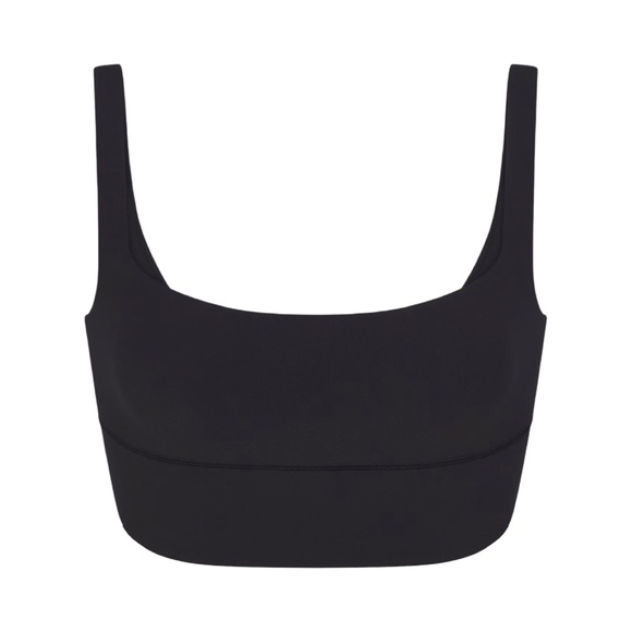 Skims Fits Everybody Square Neck Longline Bralette In Onyx Size S NEW - Picture 1 of 11